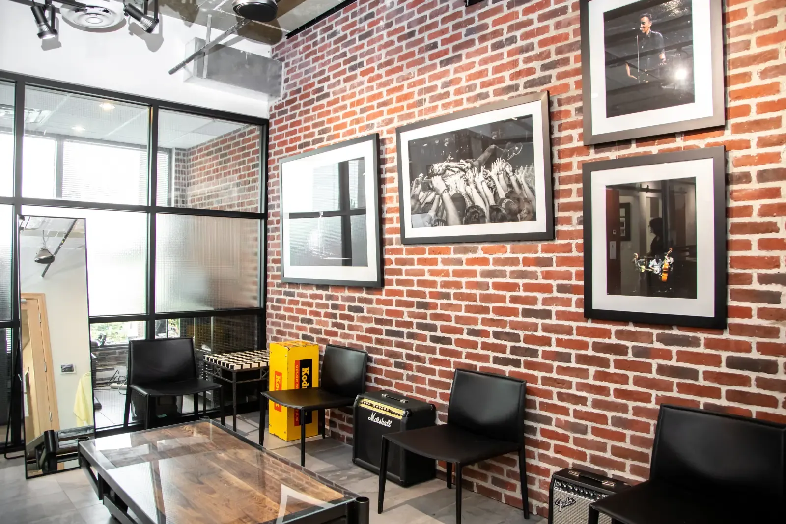 The music-inspired waiting area at Belman Dental Centre
